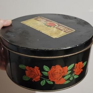 Antique Red Rose Coffee Tin